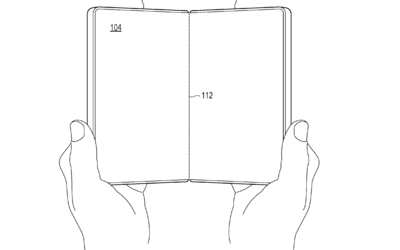 Microsoft's new foldable phone design patent.