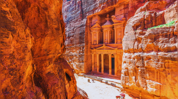 The stunning sandstone city of Petra