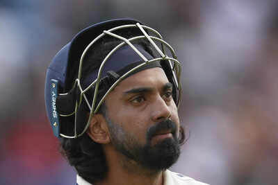 KL Rahul leaving the field, focused on the upcoming challenges.