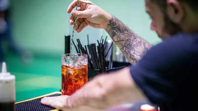 Close-up of mixed alcoholic drinks
