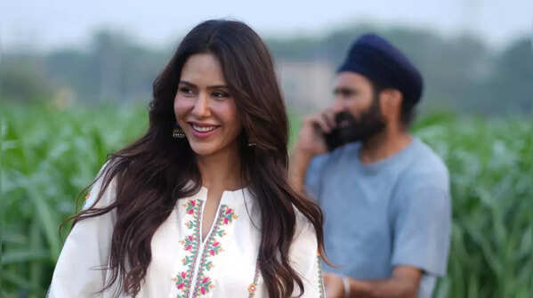 Sonam Bajwa's flawless makeup and hairstyle.