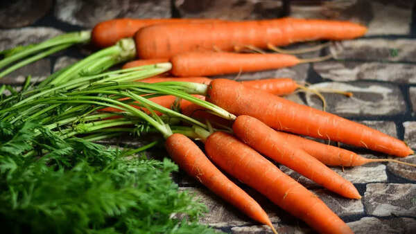 Carrots, a source of Vitamin A and beta-carotene
