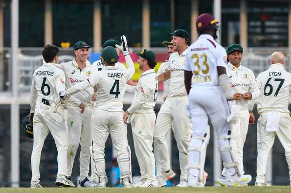 Roston Chase criticizes umpiring decisions.